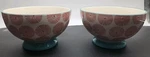 The Pioneer Woman 'happiness' Cereal Bowl Footed White Teal Red 6 1/8" Set Of 2. Fixed Price $24.00.