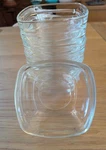 Duralex Lys Clear Glass Square Nesting Bowls 4.25" France - Choose Your Quantity. Fixed Price $6.00.