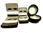 Sango Prelude Black 4508 (12 Piece Set) Of Each Dinner & Salad Plates Bowls. Fixed Price $99.95.
