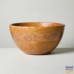 Large Carved Edge Wood Bowl Mid Tone - Hearth & Hand With Magnolia. Fixed Price $35.61.