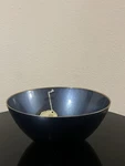 Large Blue Decorative Bowl With Gold Rim Handcrafted In Turkey. Fixed Price $32.65.