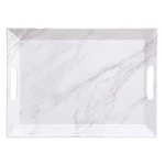 Better Homes & Gardens- Marble Print Rectangle Melamine Handled Tray Food. Fixed Price $19.14.