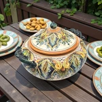 Vtg Erice Ceramica Ericina Italian Majolica Lidded Tureen Hand Painted 10.5". Fixed Price $129.77.