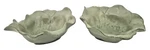 Magenta Exclusive Ceramic Flower Shaped Bowls 7 In. Green Set Of 2. Fixed Price $12.95.