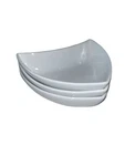 (3) Smith With Style Hors D'oeuvre Dishes Set White Table Serve Snack Bowl Lot. Fixed Price $37.99.