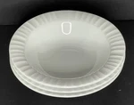 Corningware French White 8" Soup/cereal Bowl Set Of 3 Porcelain Ribbed Rim. Fixed Price $19.99.