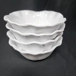 Squared Peony Melamine Cereal Bowls White New Set Of 4. Fixed Price $65.45.