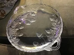 Rare Crystal Clear Studios 16" Arielle 312897 Frosted Strawberry Serving Platter. Fixed Price $31.99.