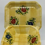 Ceramica Due Torre Platter Bowl Set Handpainted Floral Made Italy, Marked. Fixed Price $42.00.