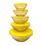 Smart Home Embossed Grape Pattern Clear Glass Nesting Bowl 20 Pc. Set With Lids. Fixed Price $30.00.