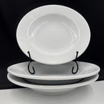 Williams Sonoma Everyday Set Of (3) 9 White Rimmed Pasta Soup Salad Bowls Nice. Fixed Price $33.95.