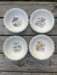 Thompson Pottery Floral Garden Salad/cereal/soup Bowl 7 Set Of 4 Vintage. Fixed Price $22.95.