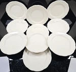 10 Buffalo China White 606A Luncheon Plate Set Vintage Restaurant Ware BUF19 Lot. Fixed Price $186.67.