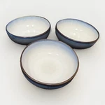 Sango Nova Eggplant Blue & White #4937 Set Of Bowls. Fixed Price $29.99.