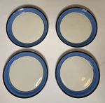 Set Of 4 Nitto Blue Lagoon 9678 Salad Plates 8" Speckled Stoneware Japan. Fixed Price $23.00.