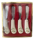 New Lenox Holiday Cheese Spreaders Set Of 4 Decorative Ceramic Handles Christmas. Fixed Price $18.88.