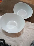 Over And Back 'what Dish" White 8" Porcelain Bowls Set Of 2. Fixed Price $15.00.