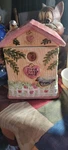 Home Sweet Birdhouse Ceramic Cookie Jar 9" High 7" Long 6" Wide. Fixed Price $16.00.