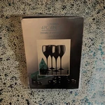 Colony Caterina Black 4-PC Hand Blown Long Stem Wine Glass Set Nib- Never Open. Fixed Price $34.55.