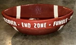 Football Touchdown Ceramic Chip Bowl Boston Warehouse Party Tailgate Sports Nfl. Fixed Price $32.88.