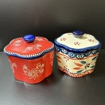 Temptations By Tara Old World Sugar Bowls Candy Dish W/ Lids 10OZ -set Of 2. Fixed Price $14.41.