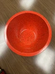 Zak Designs Large Orange Speckled Confetti Melamine Bowl 10 Diameter 5.5 Tall. Fixed Price $29.95.