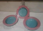 Lindt-stymeist COLORWAYS-2 Tone -pink & Turquiose- 9" Rim Soup/pasta Bowl. Fixed Price $25.00.