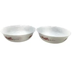 Set Of Arcopal Florentine Coupe Milk Glass Cereal Bowls 6.25" From France. Fixed Price $24.95.