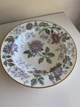 Wedgwood Lavender Avon Bone China Rimmed Soup Bowl Light Flowers. Fixed Price $50.00.