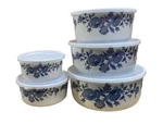 Blue Floral Ten (10) Piece Nesting Bowl Set Melamine - New. Fixed Price $32.95.