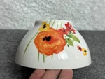 Anthropologie Verdant Acres Multi-color Poppy Floral Soup/cereal Bowl Euc. Fixed Price $15.00.