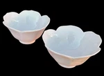 Lotus Bowls Vintage 4.5 DX2.5 Set Of White Porcelain Soup Snacks Japan Asian. Fixed Price $21.23.