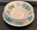 Mikasa Stone Dinnerware Saucer And Bowl Maggi 3149-B Japan Floral. Fixed Price $16.00.