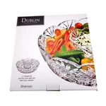 Godinger Dublin 12" Chips And Dip Crystal Serving Bowl Two Piece With Cup. Fixed Price $36.95.