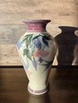Vintage Hand Painted Floral Vase 9" Signed Ceramic Cottage Style Home Decor. Fixed Price $34.99.