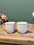 Mikasa Italian Countryside Stone Manor Mugs Set 2 Sand Dune DD105. Fixed Price $21.49.