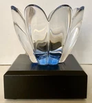 Orrefors Swedish Blue Mayflower Bowl. Fixed Price $55.00.