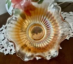 Carnival Glass Bowl, Marigold-antique 6 X2 Perfect Condition.. Fixed Price $28.00.
