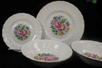 Simpsons Fondeville SIM18 2 Coupe Cereal Bowls Salad Plate And Bread & Butter. Fixed Price $38.88.
