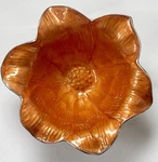 Julia Knight 8 Hand Made Aluminum/enamel Mango Lily Flower Bowl Signed. Fixed Price $19.90.