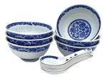 Festcool 6 Pcs Fine Porcelain Blue And White Pattern Bowls, Cereal, Rice.... Fixed Price $32.71.