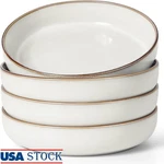 Pasta Set Of 4 Large Deep Serving Stoneware Non-slip Durable. Fixed Price $42.54.