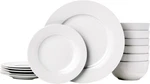 18 Piece Dinnerware Set Plates Bowls White Porcelain Kitchen Service For 6. Fixed Price $39.99.