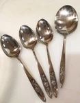 3 Oneida Community Stainless My Rose Serving & 1 Casserole Spoon Betty Crocker. Fixed Price $24.99.