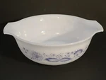 Glasbake 11" Dia Cinderella Mixing Bowl Aqua Blue Green Floral Pattern J-2357. Fixed Price $32.00.