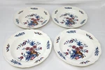Wedgwood Williamsburg Potpourri Rimmed Soup Bowls 8-3/8" Set Of 4 Mint. Fixed Price $42.99.