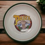 Italian Ceramic Round Pasta Delizioso Serving Bowl Large 11" Kitchen Dining. Fixed Price $25.00.
