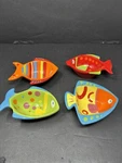 Pier 1 Imports Fish Dishes Plate Bowls Snacks Dip Nuts Sauce Colorful Set Of 4. Fixed Price $39.59.