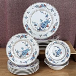 Vintage Noritake Bleufleur Dinnerware Plates & Bowls Versatone Blue Floral. Fixed Price $18.70.