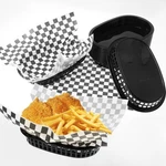 Rainmae Plastic Food Baskets With Deli Liners - 12 Retro Style Restaurant Bas.... Fixed Price $25.60.